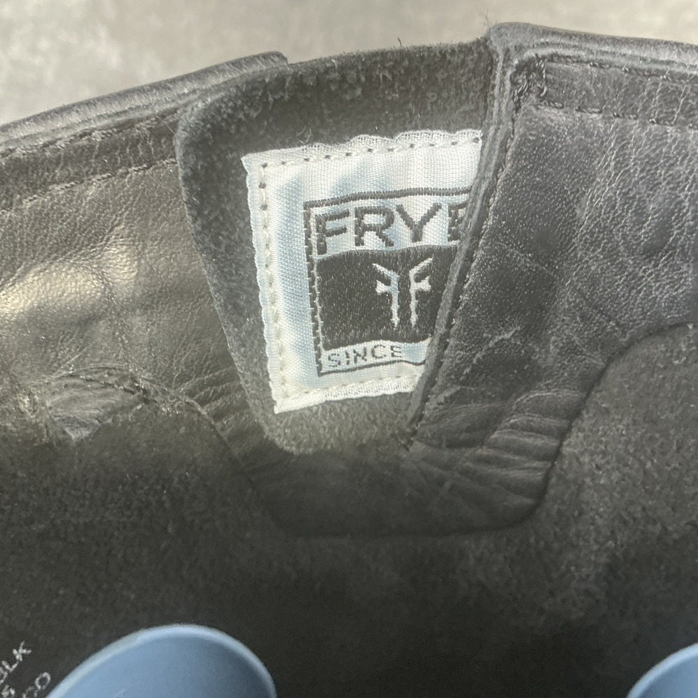 Frye Veronica Slouch Women's 7.5 Black Leather Buckle Biker Boots 3475530 - Picture 10 of 15